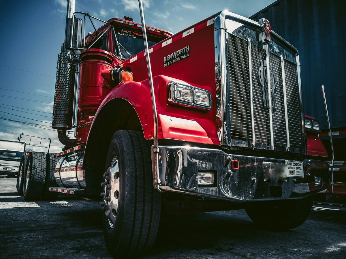 Red Kenworth heavy-duty diesel truck